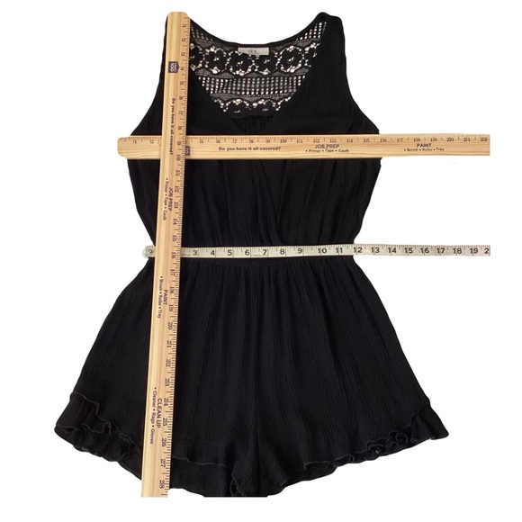 Joe B by Joe Benbasset Romper Black Lace Back Rayon - Picture 6 of 12